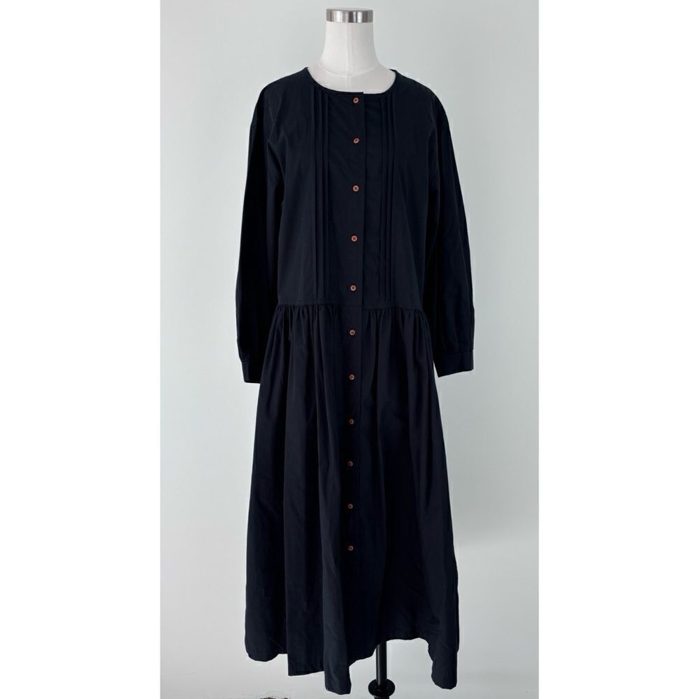Vintage The J. Peterman Company Cotton Black Amish Dress NWT